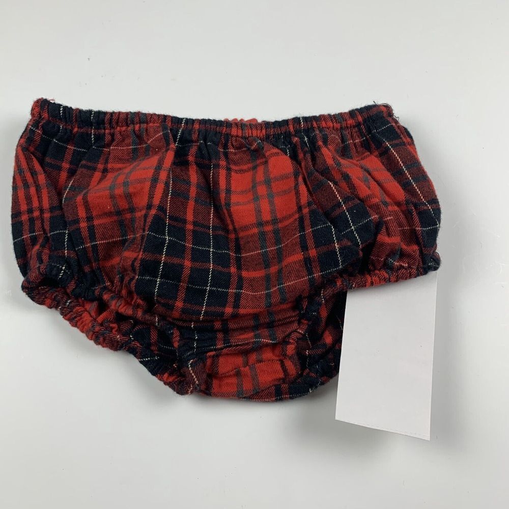 Ralph Lauren Bloomers 6M Red Black Plaid Elastic‎ Waist Christmas Holiday Dress